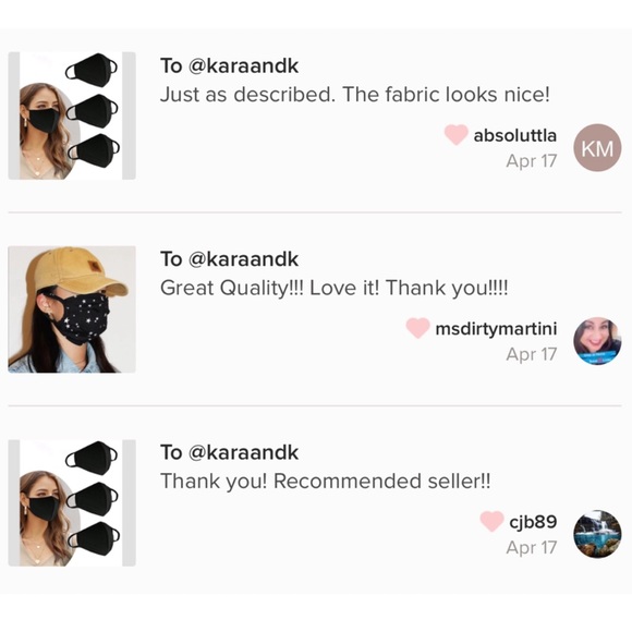 6 MADE IN USA, Black Washable Face Mask - Picture 6 of 6